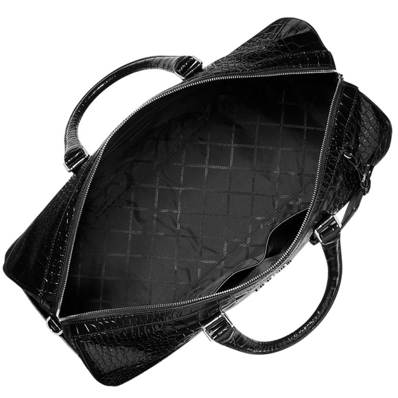 Michael Kors Bedford Travel Extra-Large Crocodile Embossed Leather Weekender Bag - Picture 3 of 4